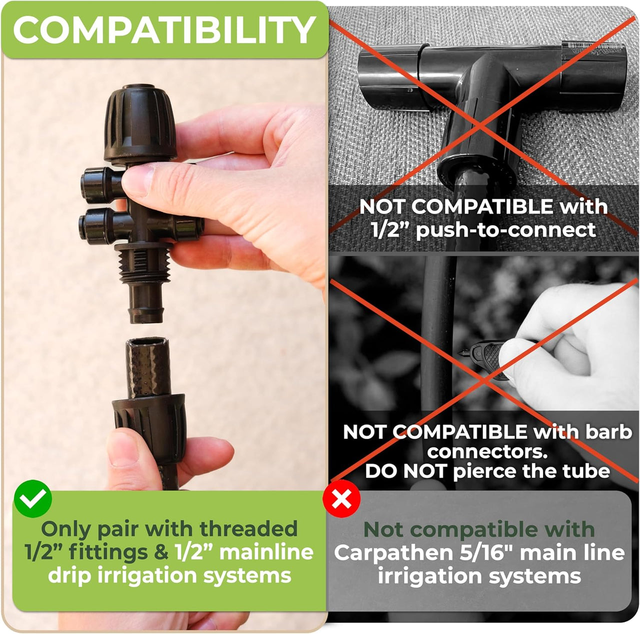 1/2 Drip Irrigation Tubing for Push-To-Connect Garden Irrigation System from Carpathen is flexible and durable