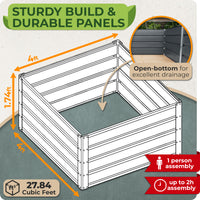 Thumbnail for Crafted from high-quality galvanized steel, these garden boxes outdoor raised offer a sturdy 0.2