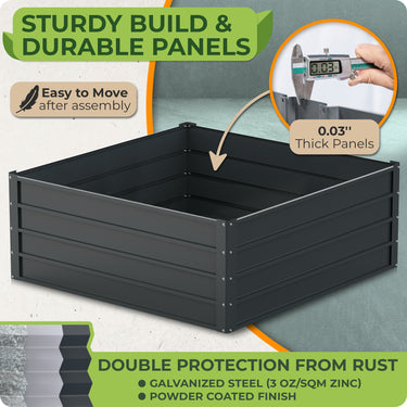 Crafted for durability, this versatile outdoor planter box is perfect for container gardening as vegetable garden bed, raised flower beds outdoor, or raised planters for outdoor plants