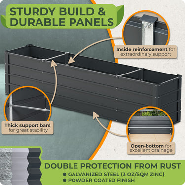 Raised garden beds are designed to be simple and durable. You can assemble this plant bed in less than an hour and start planting right away