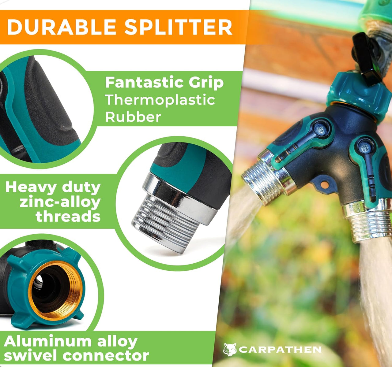 Compatible with 3/4" female coupler