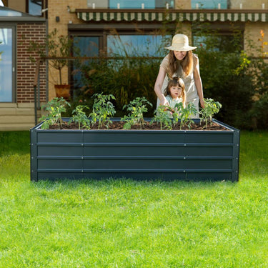 Modular Raised Garden Bed - 6x3x2 Tall 13 in 1 DIY Custom Shapes Powder Coated Galvanized Raised Garden Beds Kit - Built from rust-resistant galvanized steel, it's easy to assemble and designed for lasting performance—perfect for vegetables, herbs, or flowers.