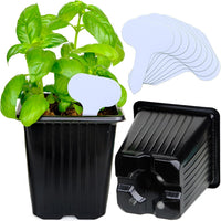 Thumbnail for 30 Pack 3.8 Inch Deep Plastic Seedling Pots - Reusable Seed Starter Pots