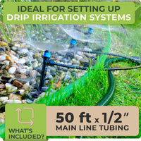 Thumbnail for Designed with high-quality materials, this 1/2-inch irrigation tubing is ideal for a quick-connect irrigation system in the garden.