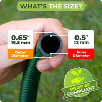 Thumbnail for With a length of 50 feet and a diameter of 0.5’’ ID and 0.7’’ OD, the 1/2-inch drip irrigation tubing is perfect for any drip irrigation system.