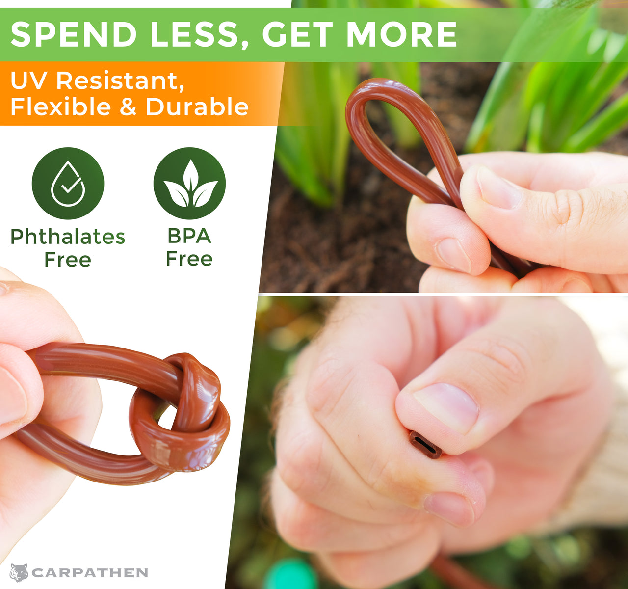 Drip Irrigation Tubing from Carpathen is UV resistant, flexible and durable 