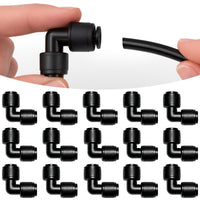 Thumbnail for Carpathen Drip Irrigation Parts - 15PCS 1/4 inch Elbow for Quick Connect Drip Irrigation System - Leak Free Elbow Connectors for 1/4
