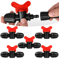 Thumbnail for Carpathen Drip Irrigation Parts - 5PCS 1/2 to 1/2 inch Couplers with On/Off Valve for Drip Irrigation Systems - Leak Free Coupling Connectors for 1/2