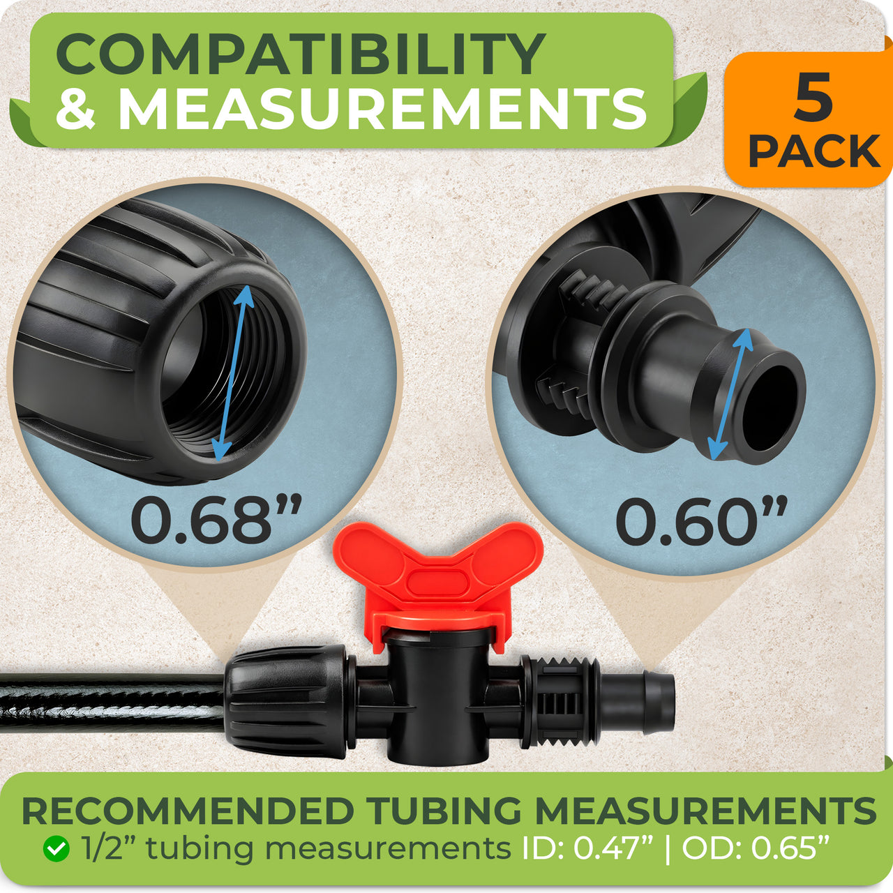 The barbed design ensures a tight, reliable grip on 1/2" tubing, preventing leaks, slipping, or blowouts under pressure