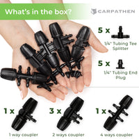 Thumbnail for Drip Irrigation Fittings Kit - 15 Pack 5/16” to 1/4” Connectors | Carpathen, 3