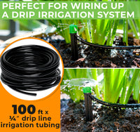 Thumbnail for 1/4 Drip Irrigation Tubing - 100 ft Black Drip Irrigation Hose | Carpathen, 2