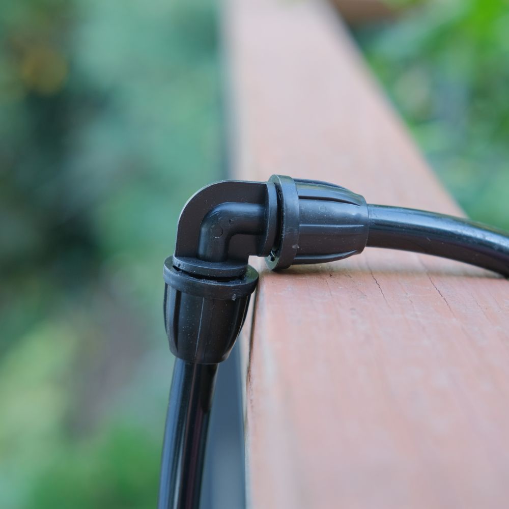 Drip Irrigation Elbow Fittings 5/16 - his comprehensive set includes high-quality irrigation elbow connectors, crafted to ensure a seamless push-to-connect drip irrigation system for your plants.