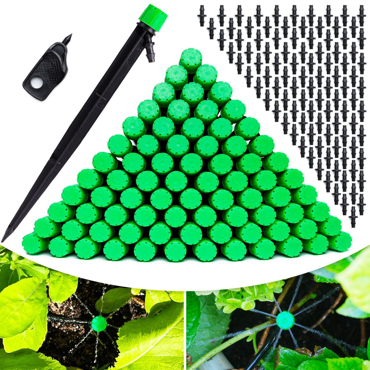 Drip Irrigation Emitters Spray - 100 pcs 1/4 Irrigation Drippers from Carpathen