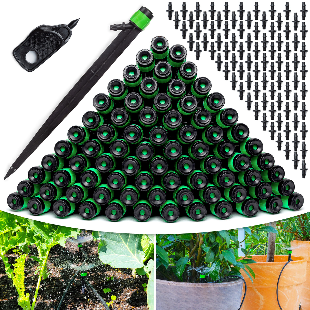 Drippers/Emitters - Drip Irrigation Emitters Vortex - 100 pcs 1/4" Irrigation Drippers from Carpathen