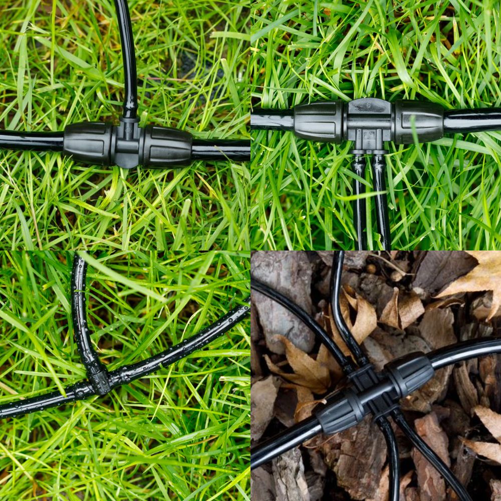 Drip Irrigation Fittings Kit - 15 Pack 5/16” to 1/4” Connectors - This comprehensive set includes multiple connectors to help you create a customized, efficient watering system for your garden, lawn, flower beds, and potted plants.