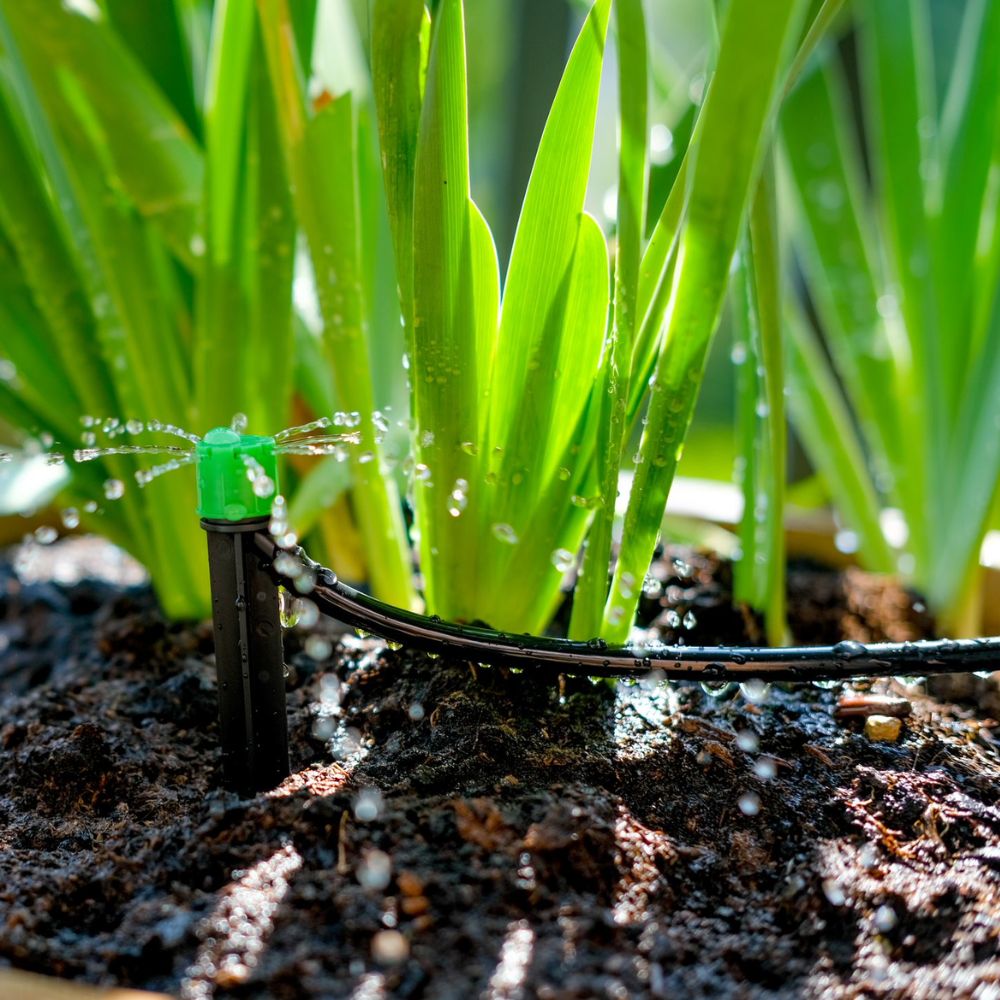 Drip Irrigation System - Complete Drip Irrigation Kit with 30 Drip Emitters, 5/16" and 1/4" Irrigation Tubing - Designed for easy DIY setup, it delivers precise water directly to plant roots—ideal for up to 3 raised beds, potted plants, or vegetable rows