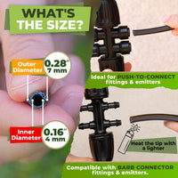 Thumbnail for Drip Irrigation Tubing 100ft for Push-To-Connect System is compatible with barb connector fittings and emitters. 