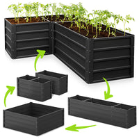Thumbnail for  Large Metal Raised Garden Beds for Vegetables, Flowers - Modular Design Create Multiple Shapes