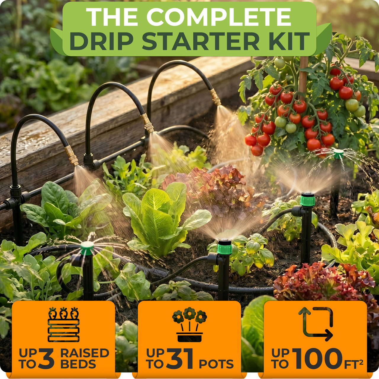 drip irrigation kit for potted plants 100FT Drip Irrigation System