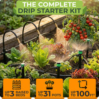Thumbnail for Covers up to 3 raised beds or 31 pots from one faucet connection.