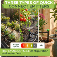 Thumbnail for 3 EMITTER TYPES — FLEXIBLE ROD MISTERS, STREAM & VORTEX — COMPLETE MIST IRRIGATION SYSTEM