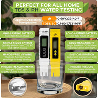 Thumbnail for Hydroponic pH and TDS Meter Combo – Ideal for hydroponics growing system tower, aeroponic tower garden, and herb garden indoor, this water quality tester kit accurately measures pH and TDS to ensure optimal nutrient levels for plants. 