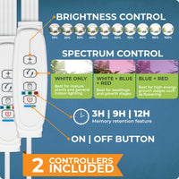 Thumbnail for The indoor greenhouse with lights features 2 controllers for the 6 strip lights, making it easy to adjust the lighting to your plants' needs. 