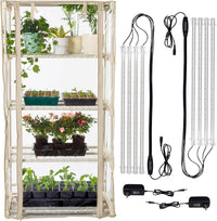 Thumbnail for Indoor Greenhouse with Transparent PVC Tent Cover, Dimmable 15W Full-Spectrum LED Light Strips