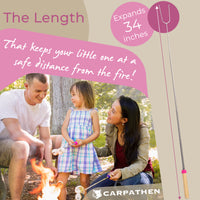 Thumbnail for Expands 34 inches -The length that keeps your little one a a safe distance from the fire. 