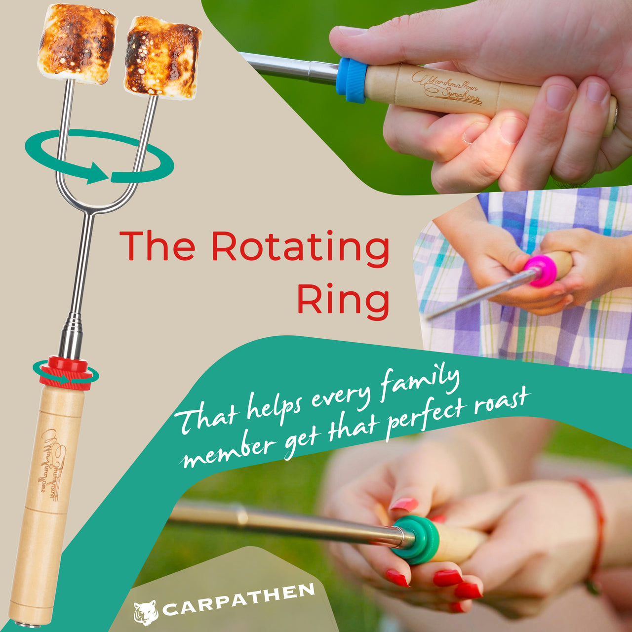 The rotating ring that helps every family member get the perfect roast. 