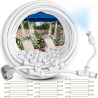Thumbnail for Misting System for Patio, 75 FT Outdoor Misters for Outside Patio Cooling, Fine Mist Mister Kit with Flexible Rod Nozzles, Garden Faucet Setup for Pergola, Garden, Greenhouse, Backyard, White