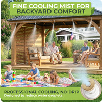 Thumbnail for Fine cooling mist for backyard confort . Professional cooling, no-drip - Designed to reduce water droplets 