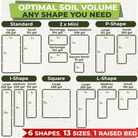 Thumbnail for Optimal soil volume - any shape you need. (6shapes, 13 sizes, 1 raised bed)