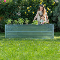 Thumbnail for Modular Raised Garden Bed - 6x3x2 Tall 13 in 1 DIY Custom Shapes Galvanized Raised Garden Beds Kit -  Built from rust-resistant galvanized steel, it's easy to assemble and designed for lasting performance
