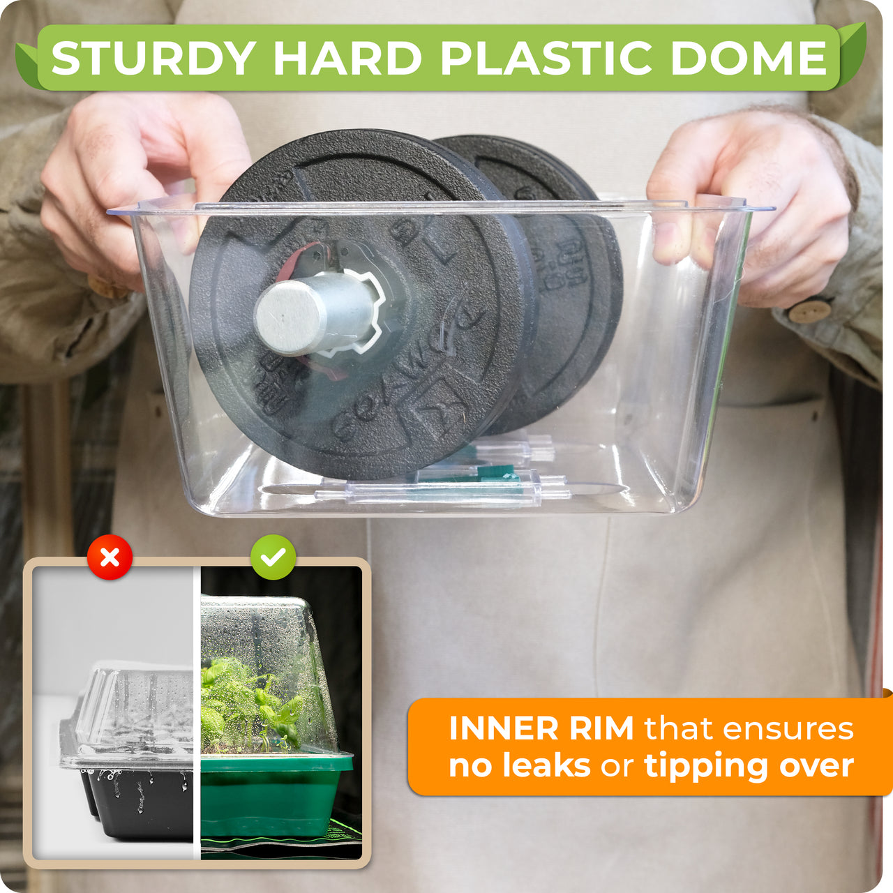 plastic plant starter trays Seed Starter Tray - Seed Starting Tray with Humidity Dome and 80 Peat Pots for Seedlings