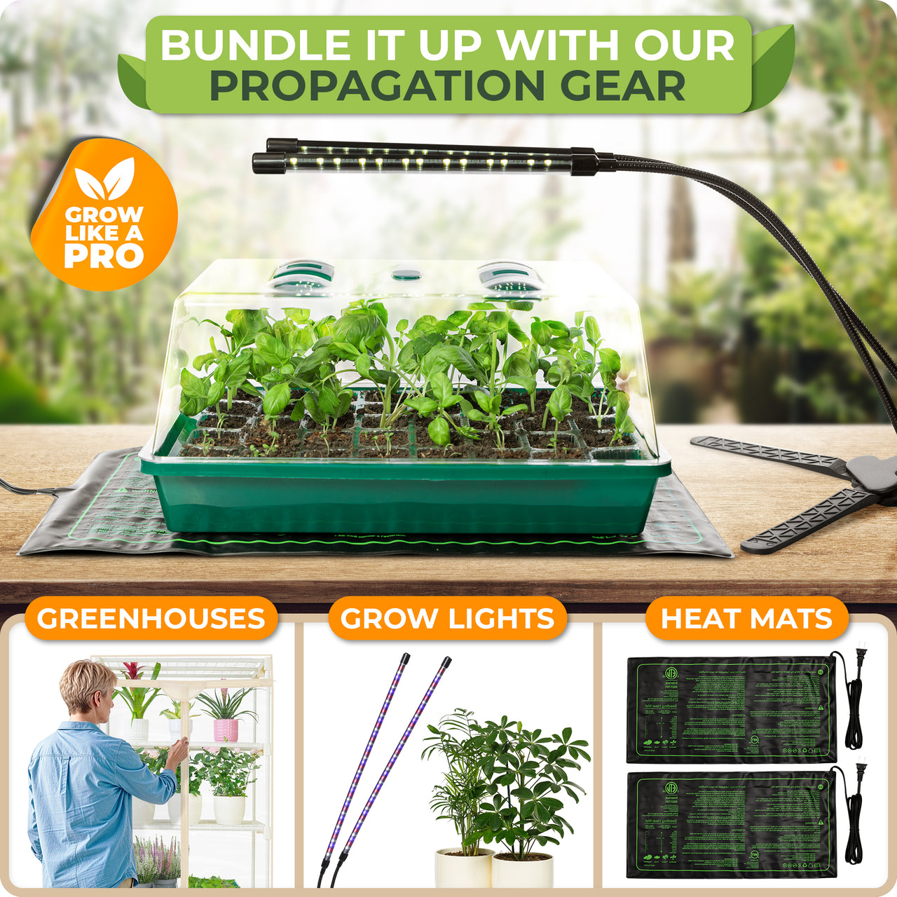 Whether you need seed starting trays with humidity dome for a greenhouse, a germination tray for hydroponics, or planting trays for seedlings for small apartments, this seed trays seedling starter set is perfect.