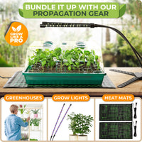 Thumbnail for Whether you need seed starting trays with humidity dome for a greenhouse, a germination tray for hydroponics, or planting trays for seedlings for small apartments, this seed trays seedling starter set is perfect.