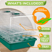 Thumbnail for This seeds starter kit includes everything you need: 1 durable seed starter tray 14.8