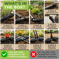 Thumbnail for  Drip Irrigation Fittings Kit: 2 pcs 1/2