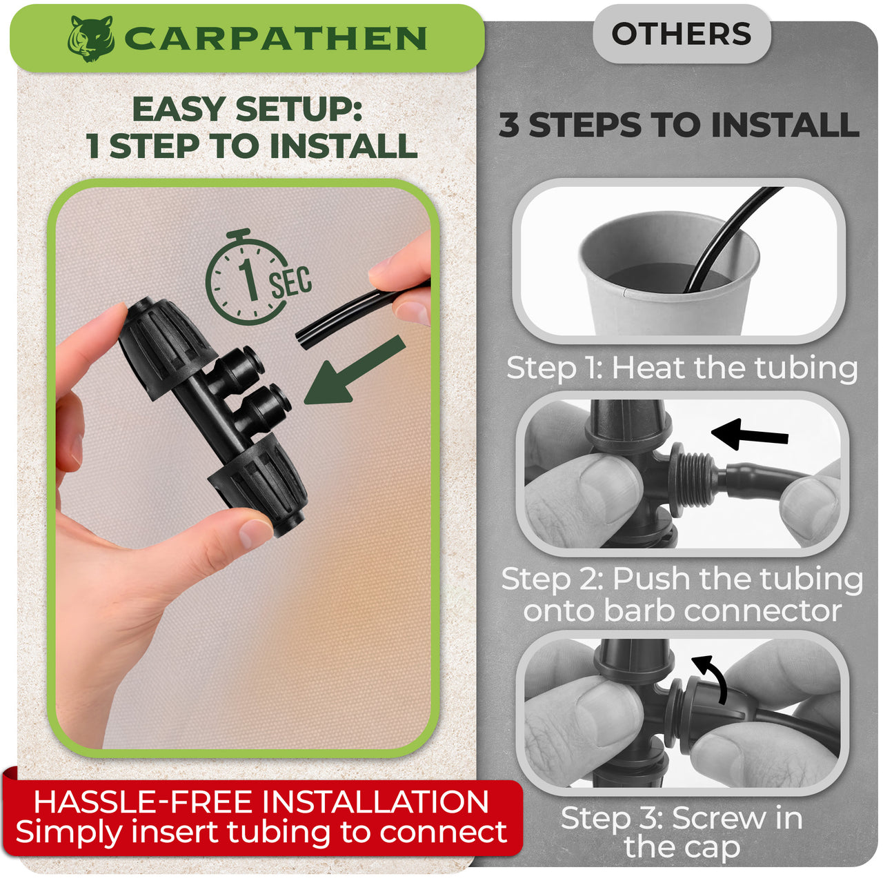 Easily expand your irrigation system, connect drip emitters, and control water flow with valves for a fully customizable garden watering setup