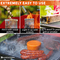 Thumbnail for Fill the smoking tube with food-grade wood pellets and light. You'll get 5 hours of thin blue smoke that will infuse any selected flavor into Pork, Ribs, Cured Meat, Hot Dogs, Sausages, Chicken, Cheese.