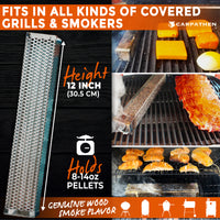 Thumbnail for Whether you have a Traeger or Weber Grill, a Masterbuilt, Yoder or Big Green Egg Smoker, the smoke tube for pellet grill will turn any regular cooker into a cold smoker tube without any modification. 
