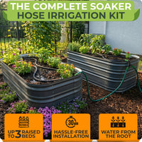 Thumbnail for COMPLETE SOAKER HOSE IRRIGATION KIT — WATERS FROM THE ROOT, UP TO 3 RAISED BEDS