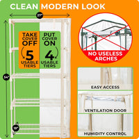 Thumbnail for Indoor Greenhouse with Grow Lights - 4 Tiers 27.2