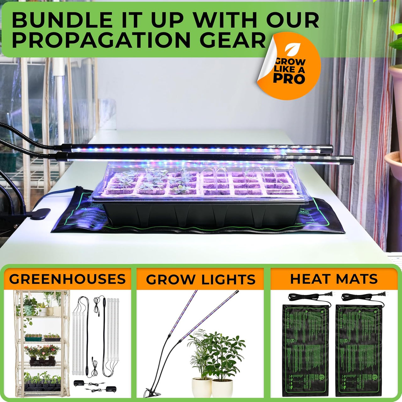 Seed Starter Tray Kit - 5 x Seed Starting Trays with Humidity Dome (120 Cells Total), Labels and Tools - Seedling Starter Trays Plant Germination Trays - Mini Greenhouse Cloning Kit | CARPATHEN